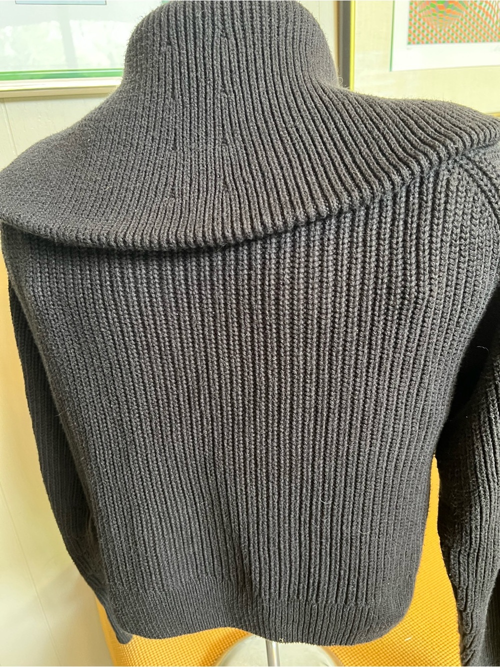 Everlane everyday cotton chunky front zip cardigan sweater organic cotton L - Picture 5 of 9